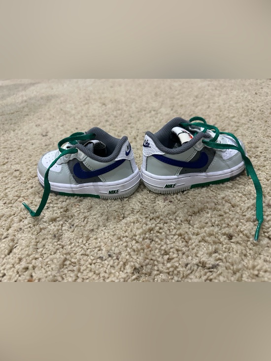 Nike Other - Nike Air Force 1 Toddler Size 5C White Gray Blue Green Sneakers Kids Shoes